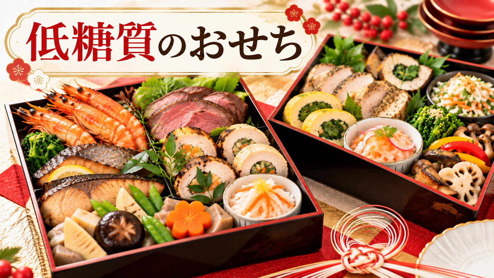 彩り豊かな低糖質おせち料理